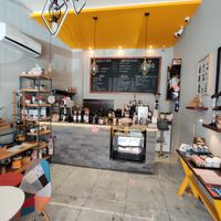 Inside V60 at V60 Specialty Coffee Roasters in Aqaba