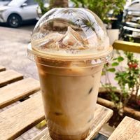 Iced soya latte  at V60 Specialty Coffee Roasters in Aqaba
