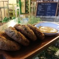 Potato cakes at The Green House in Santiago De Compostela