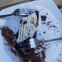 Brownie for dessertt  at The Green House in Santiago De Compostela