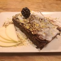 gluten-free vegan brownie at The Green House in Santiago De Compostela