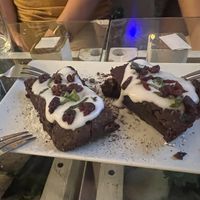 Gluten free, vegan brownie   at The Green House in Santiago De Compostela