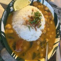 Indian chickpea curry  at The Green House in Santiago De Compostela