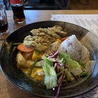 Mock duck with rice in delicious spicy coconut milk. Very good. at Huong Que - Mitte in Berlin