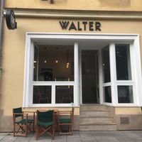Outside the café at Walter in Plzen