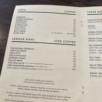 Menu  at Walter in Plzen