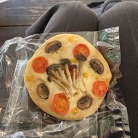 vegan cheese pizza bread c:  at Sasanohapan in Osaka