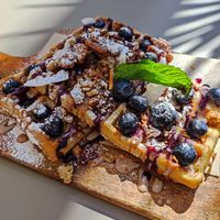 Waffeln at LUUC Café in Karlsruhe