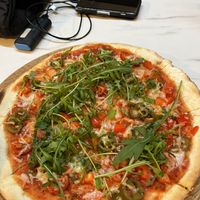 spicy vegan pizza #Veganuary at Pizza Amsterdam in Amsterdam