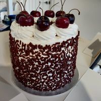 Custom black forest cake at Rabbit Vegan Cakes in Exeter