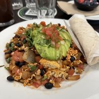 Vegan Tex Mex Tofu Hash  at Blu Jam Cafe in Woodland Hills
