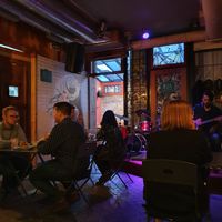 Live music and view to winter garden at RUA in Porto