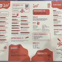 New menu as of May 2022. New vegan items.  at Mr Burger in Hobart