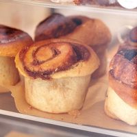 Cinnamon rolls at Love Peace & Coffee in Edinburgh