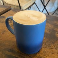 Latte with oat milkk  at Love Peace & Coffee in Edinburgh