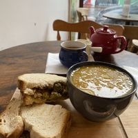 Quaint little place nice staff good food with good intentions   at Love Peace & Coffee in Edinburgh