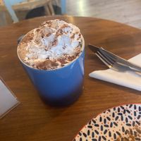 Hot chocolate   at Love Peace & Coffee in Edinburgh