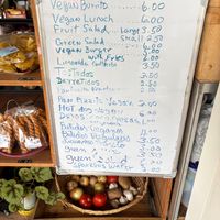 Menu at Rinconcito Vegano in Boquete