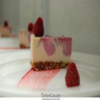 Fifth Course - Raspberry Coconut Cashew Cheesecake with an Almond Crust at Karma in Northampton