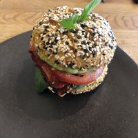Sweet potato Tofu Bagel with hummus & avo (7,90€) - 7 / 10  at Joy of Madhu (Noams) in Munich