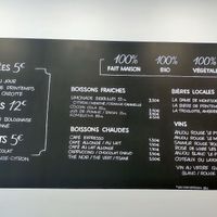 Menu at Maison Watson in Angers