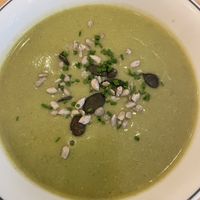 Zucchini soup  at Maison Watson in Angers