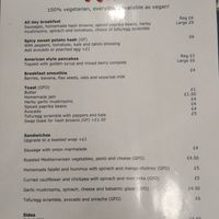 Menu at Ragamuffins in West Malling