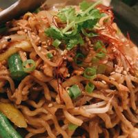 Okinawa Yakisoba (fried noodles)   at Tamatebako in Naha
