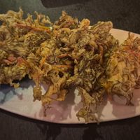 mozuku seaweed tempura at Tamatebako in Naha