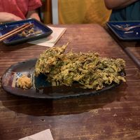 Seaweed tempura  at Tamatebako in Naha