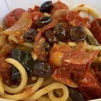 SPAGHETTONE ALLA SICILIANA  at Raw Pasta in Ljubljana