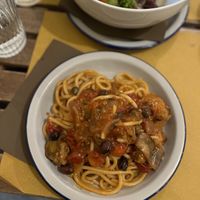 SPAGHETTONI ALLA SICILIANA  at Raw Pasta in Ljubljana