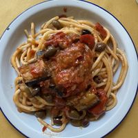 very olive-forward!   at Raw Pasta in Ljubljana