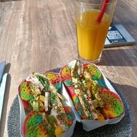 Rainbow bagel at Corner Bakery - Nieuw West in Amsterdam