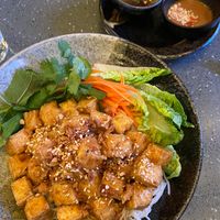 Chay bowl (extra tofu instead of spring rolls as contain milk)  at SEN Vietnamese Dining in Edinburgh