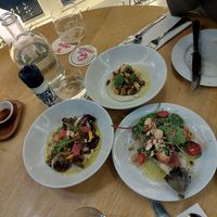 3 heerlijke gerechten (aubergine, knolselderij en radicio) at Texelse Branding in Den Burg