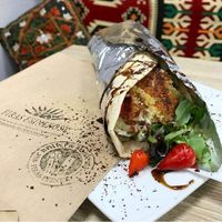 Falafel wrap at Firas Feinekost in Wurzburg