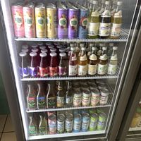 drinks  at Fela's Vegetarian Restaurant in San Juan