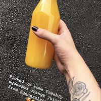 Freshly pressed orange juice from Ancoats Gen at Ancoats General Store in Manchester