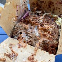 It looks bad and tastes great! 😃 döner box  at Vegöner in Erlangen