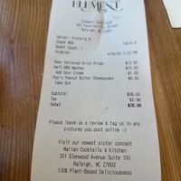   at Element Gastropub in Raleigh