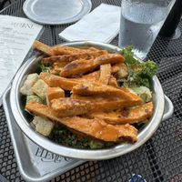 Kale Caesar with extra buffalo chikn  at Element Gastropub in Raleigh