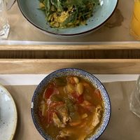 Menú del día es un entrante y plato único  at Duzu Kafe Taberna in Durango