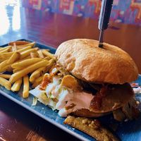 Burger of vegan kebab  at pubi.fi in Ivalo