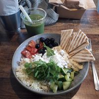 Salad, very filling! at Ebike Cafe at Deheers in Weymouth