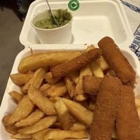 Great mushy peas as well!!  at Capplemans Restaurant in Pickering