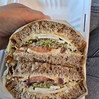 sprout sandwich is tasty! at LAX - Urth Caffe - T1 in Los Angeles