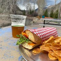 Veg head sandwich without parm at Propaganda Pie in Redstone
