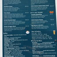 Menu Aug 25 - pg2  at The Roxy Cafe in Vernon