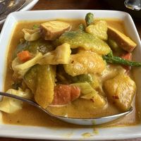 Yellow curry with tofu  at My Burma in Davis